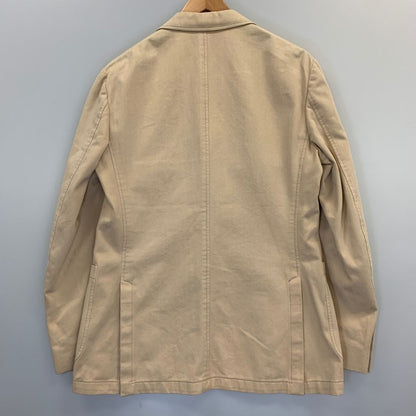 中古◆カンタレリ テーラードジャケット コットン 3B ベージュ メンズ サイズ48 cantarelli 【AFB28】