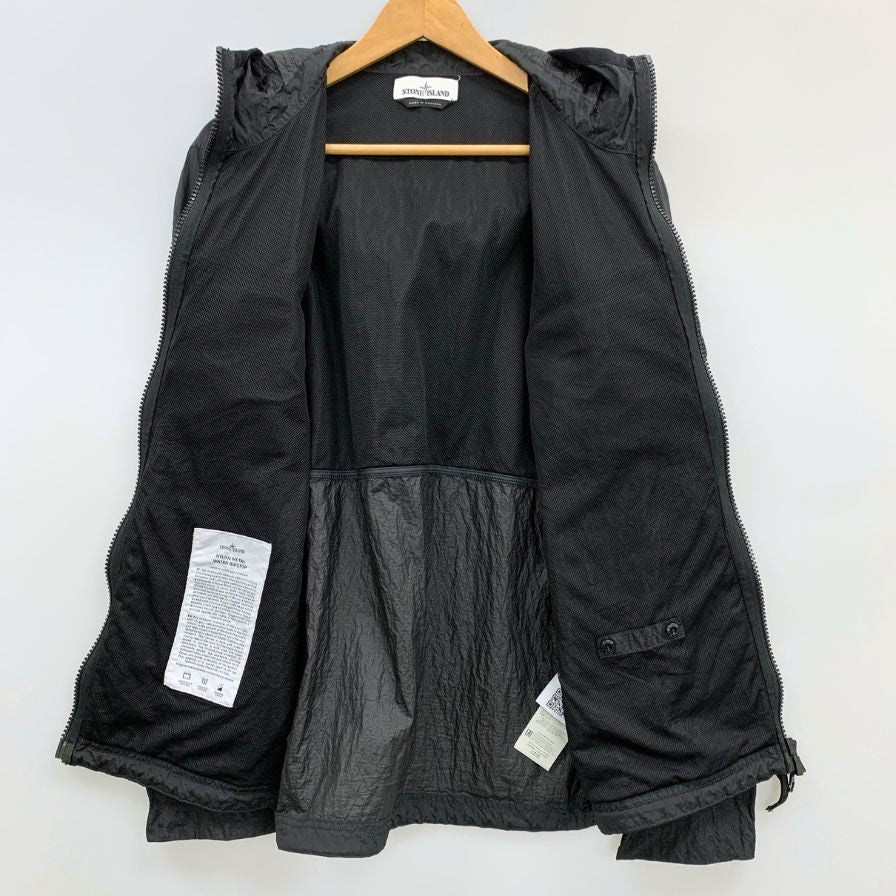 中古◆ストーンアイランド ナイロンジャケット 701543632 NYLON METAL WATRO RIPSTOP BLOUSON メンズ サイズM ブラック STONEISLAND 【AFB38】