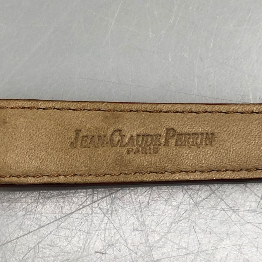 ジャン クロード ペラン 腕時計用レザーベルト オーストリッチ 16mm14mm レッド系 尾錠バネ棒無し JEAN CLAUDE PERRIN【AFI10】