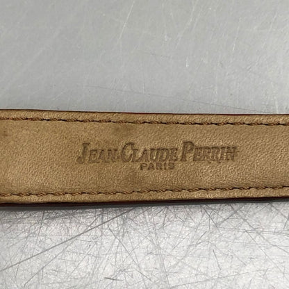 ジャン クロード ペラン 腕時計用レザーベルト オーストリッチ 16mm14mm レッド系 尾錠バネ棒無し JEAN CLAUDE PERRIN【AFI10】