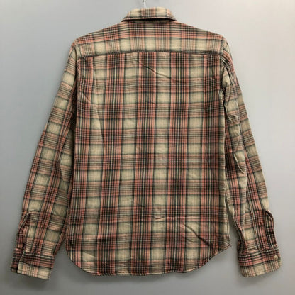 美品◆ダブルアールエル 長袖シャツ チェック 00S 1つ星タグ ピンク系 メンズ サイズ1 RRL 【AFB29】