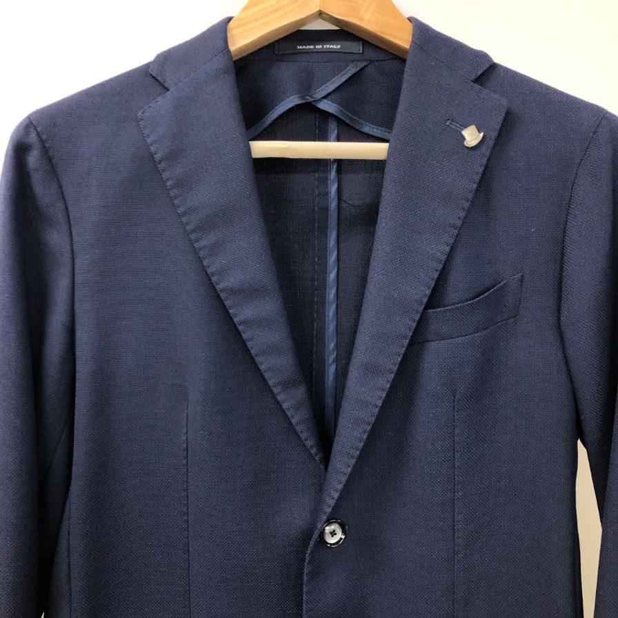 中古■タリアトーレ ジャケット 2B シングル ウール100%  REDA生地 1SMCS22K メンズ ネイビー サイズ44/R TAGLIATORE 【AFA17】