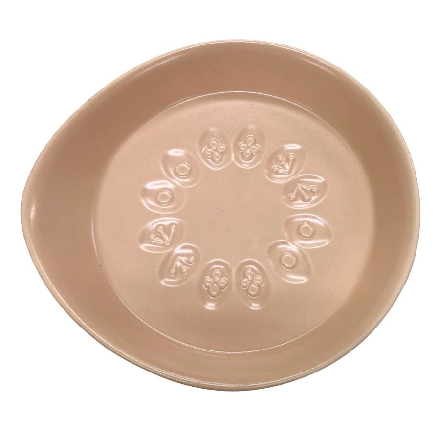 ミナペルホネン プレート こどものうつわ 陶器 ピンク系 キッズ mina perhonen【AFI28】【中古】