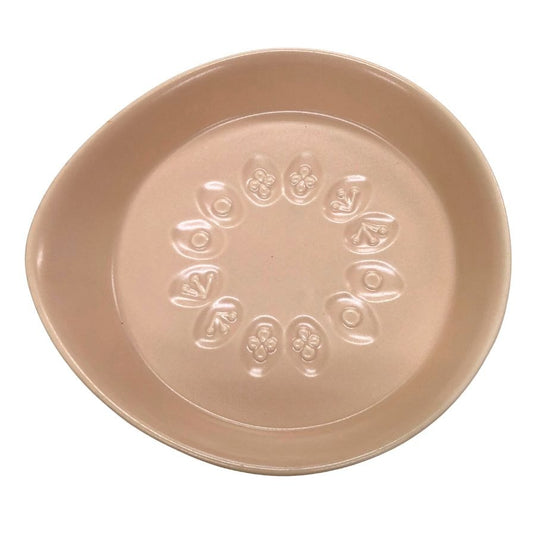 ミナペルホネン プレート こどものうつわ 陶器 ピンク系 キッズ mina perhonen【AFI28】【中古】