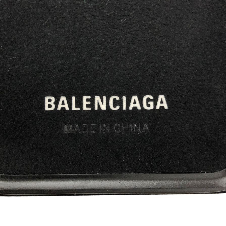 バレンシアガ　BALENCIAGA　スマホ用レザーケース　黒 中古保管品 中古・古着通販】BALENCIAGA (バレンシアガ) アイフォンケース