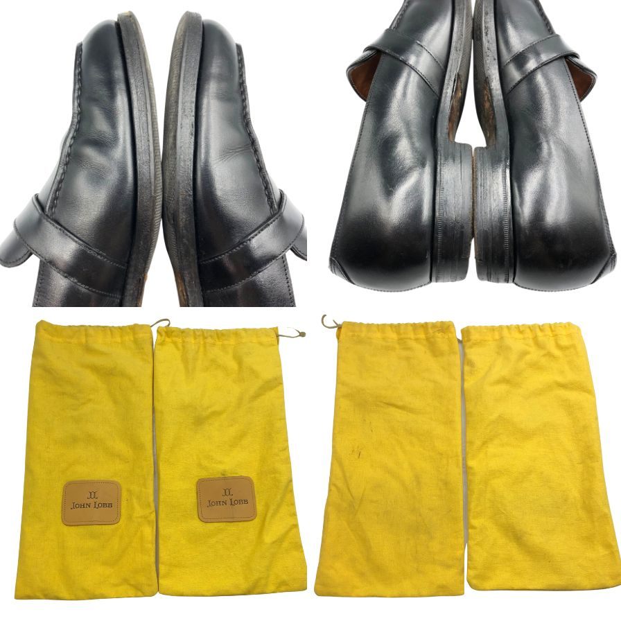 ジョンロブ ローファー モンクストラップ Uチップ メンズ ブラック サイズUK5.5 JOHN LOBB ローファー 約24.0cm【LA】【中古】