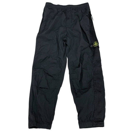 ストーンアイランド サイドロゴ ナイロン トレーニングパンツ 811530919 メンズ サイズ30 ブラック STONE ISLAND 【AFB6】