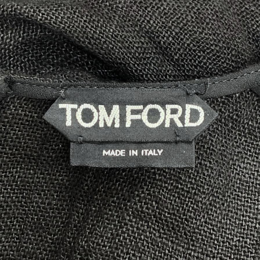 極美品◆トムフォード 長袖 トップス リネン100% レディース サイズ44 ブラック TOM FORD 【AFB1】