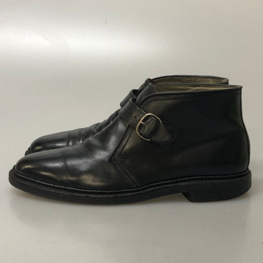 オールデン コードバン レザー ジョージブーツ シングルモンク 91810 メンズ サイズ8.5E ブラック ALDEN ブーツ 約26.5cm【AFC3】【中古】