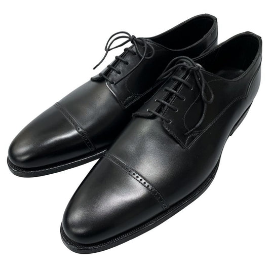 クロケット&ジョーンズ レザーシューズ RUFFLES パンチドキャップ メンズ ブラック サイズ10 CROCKETT&JONES ビジネスシューズ 約28.5cm【LA】【中古】