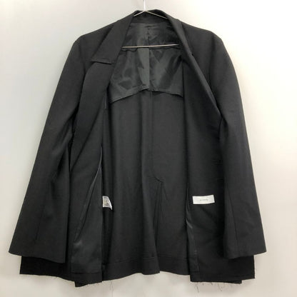 美品◆リアボバーグ ブレザー ジャケット ロウエッジ仕様 イギリス製 ブラック メンズ サイズ4 lea boberg 【AFF20】