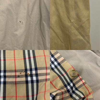中古◆バーバリー トレンチコート 90S 旧タグ イングランド製 ベージュ メンズ サイズ表記なし Burberry 【AFA11】