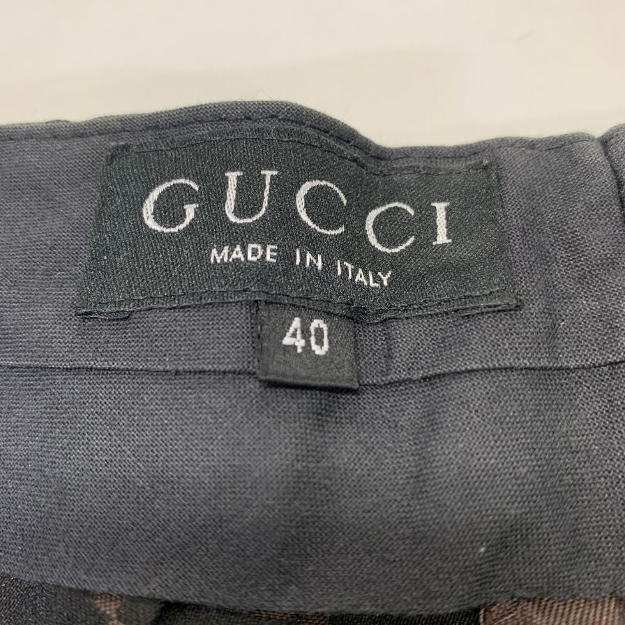 グッチ GG柄 スラックス レディース サイズ40 ブラウン  GUCCI 【AFB21】
