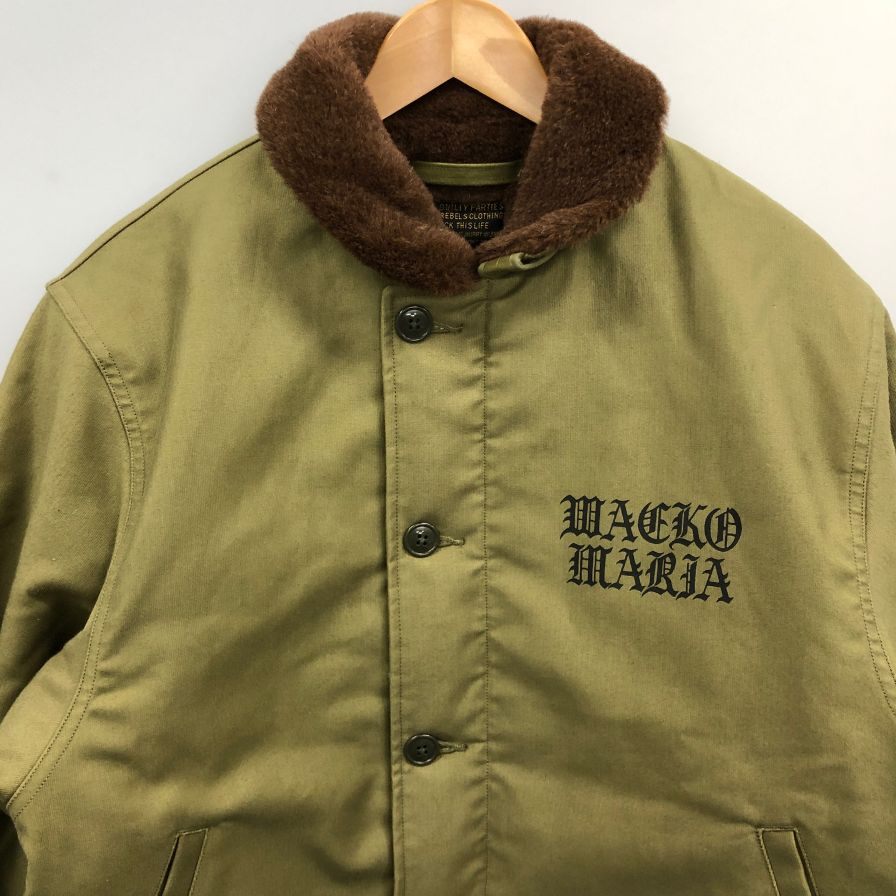 極美品◆ワコマリア N-1ジャケット 25FW-WMO-ML07 カーキ メンズ サイズM WACKO MARIA 【AFA22】