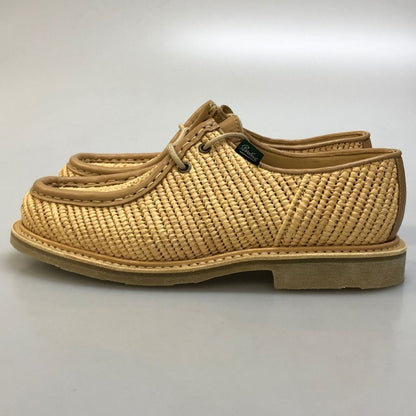 パラブーツ レザーシューズ ミカエル チロリアン ラフィア ベージュ サイズ5.5 メンズ PARABOOT MICHAEL  約24.5cm【LA】【中古】