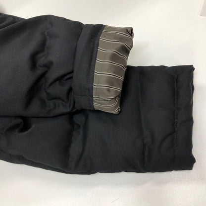 中古◆メンズビギ ダウンジャケット ムートン ファー レザー 切替 中綿 キルティング ブラック メンズ サイズM MEN`s BIGI 【AFF23】