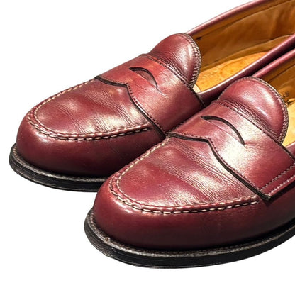 オールデン レザシューズ ペニーローファー 6736 カーフ バーガンディ サイズUS6.5D ALDEN ローファー 約24.5cm【LA】【中古】