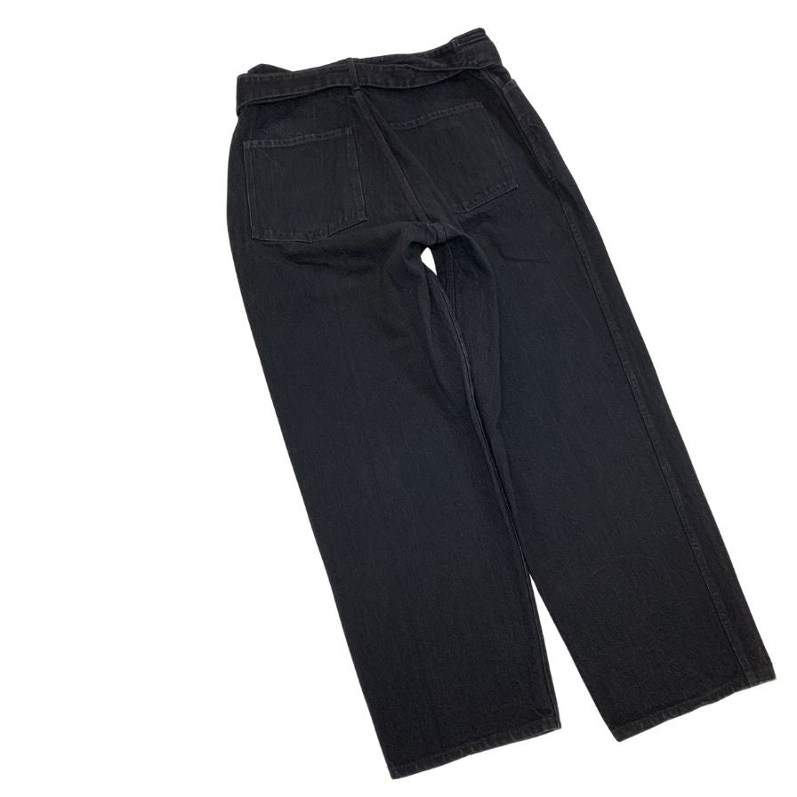 コモリ 25AW ブラックデニム ベルテッドパンツ コットン メンズ サイズ3 C03-03001 COMOLI 【AFB18】
