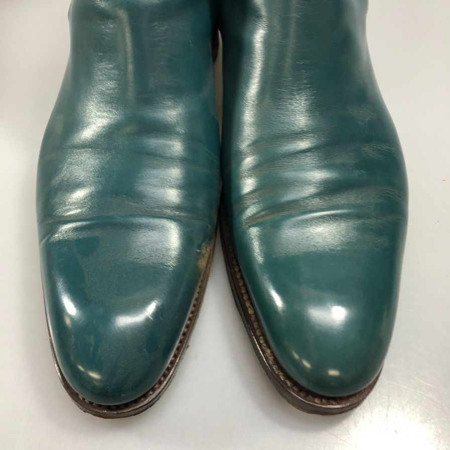 シルヴァノ ラッタンジ ジョッパーブーツ カーフ ターコイズブルー UK40.5 Silvano Lattanzi 約25.5cm【AFD15-2】