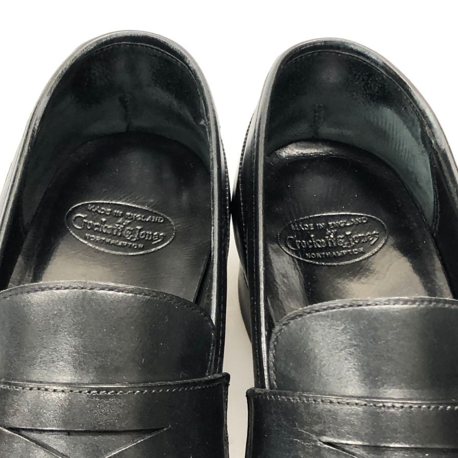 クロケット＆ジョーンズ ローファー レザーシューズ scotney サイズ8D ブラック メンズ Crockett&Jones ローファー 約26.5cm【LA】【中古】