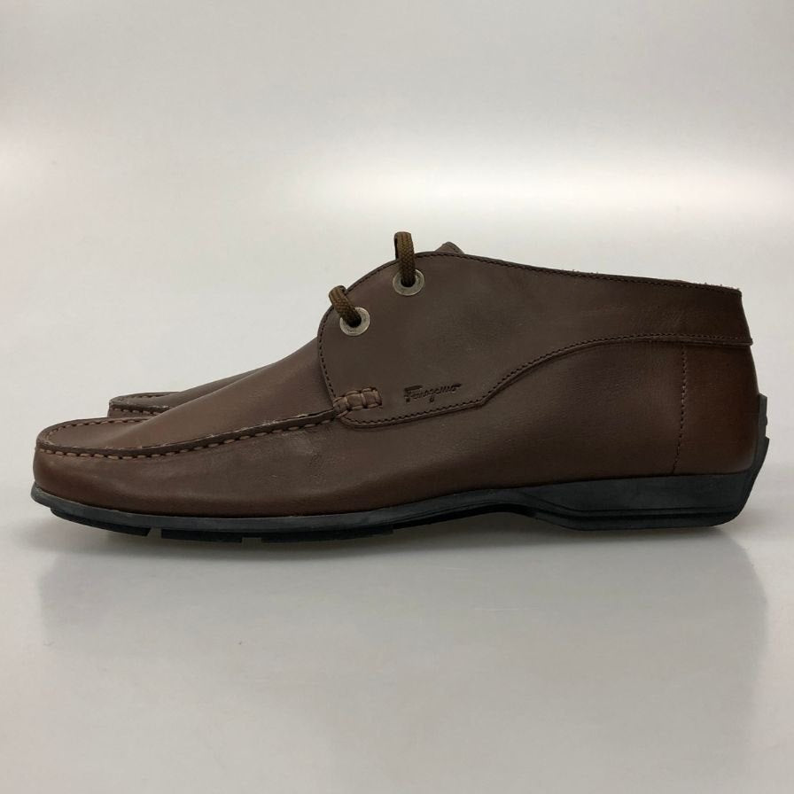 サルヴァトーレ フェラガモ ドライビングシューズ 04965  Uチップ カーフ ブラウン  メンズ サイズUK8.5 Salvatore Ferragamo 約27.0cm【AFC47】