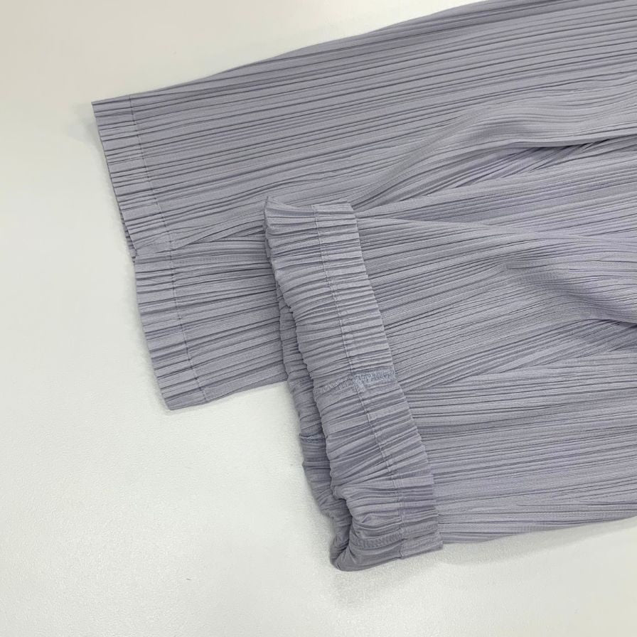 プリーツプリーズ イッセイミヤケ プリーツパンツ PP71JF225 サイズ2 レディース グレー 日本製 PLEATS PLEASE ISSEY MIYAKE MADE IN JAPAN 【AFB35】
