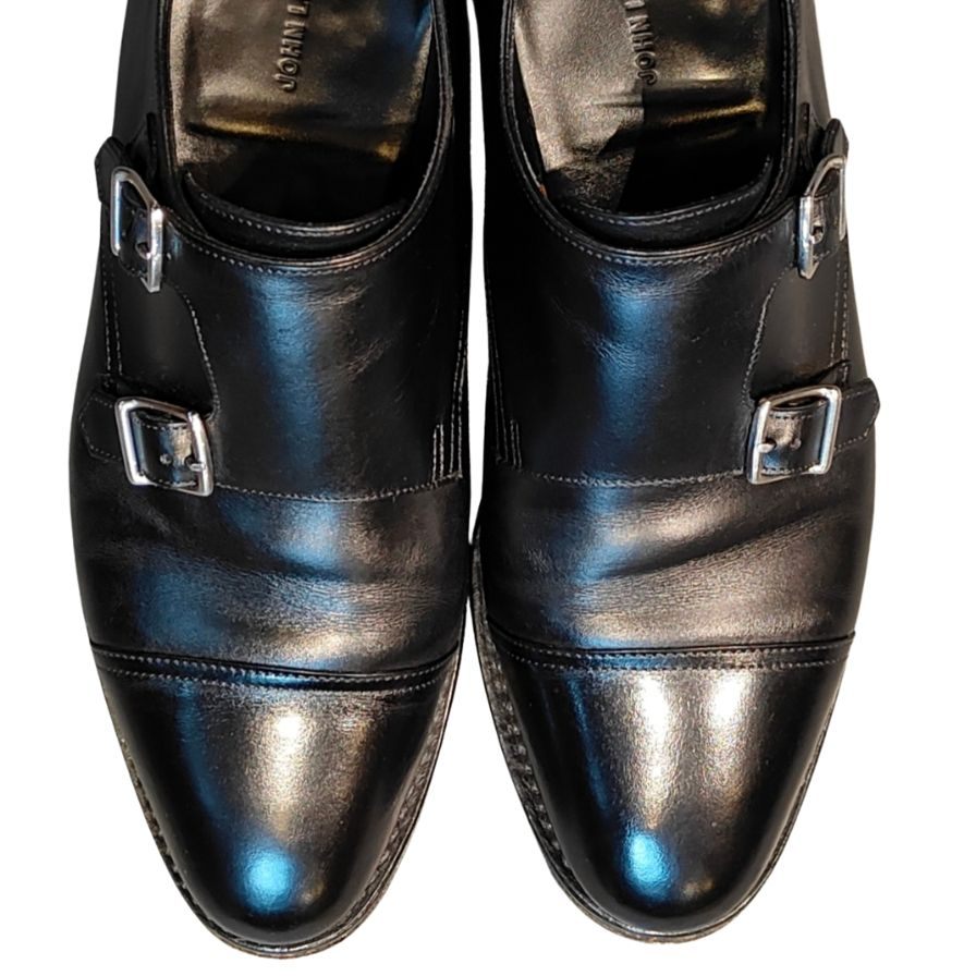 ジョンロブ レザーシューズ ウィリアム ダブルモンク 9795ラスト サイズ6E メンズ ブラック JOHN LOBB ビジネスシューズ 約24.5cm【LA】【中古】