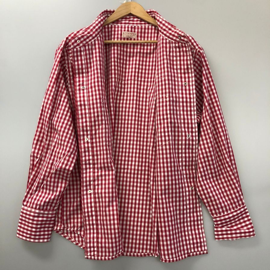 極美品◆クーキーズー 長袖シャツ ジュベナイル ウエスタン ギンガムチェック 赤 サイズ46 KOOKY ZOO 【AFB32】