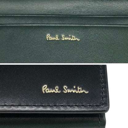 ポールスミス 長財布 コードバンレザー 馬革×牛革コンビ BPS628 メンズ ブラック&グリーン Paul Smith【AFI5】