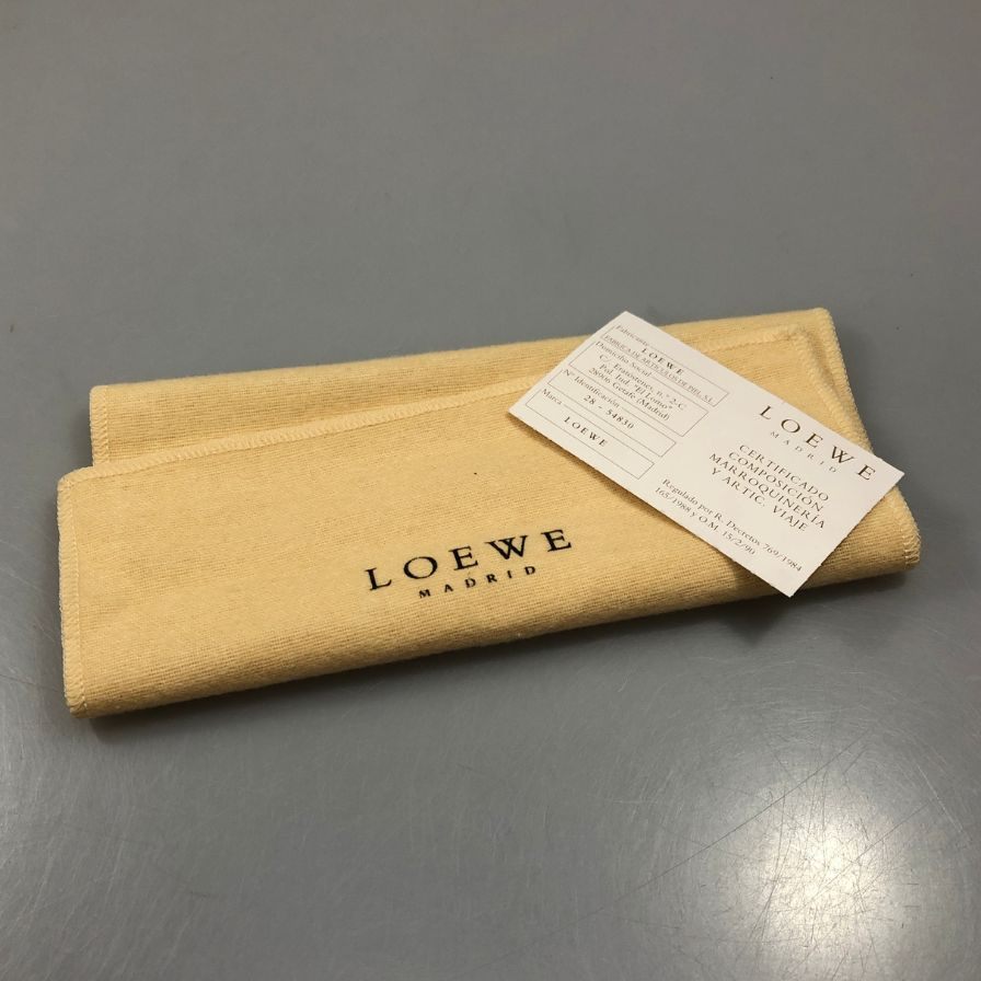 ロエベ 札入れ 長財布 レザー カードケース アナグラム ブラック LOEWE【AFI20】