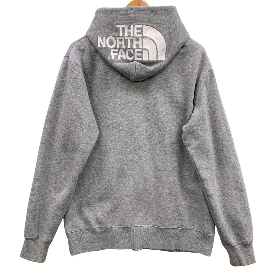中古◆ノースフェイス ジップパーカー NT62130X フルジップ フーディ スウェット メンズ グレー サイズM THE NORTH FACE 【AFB9】