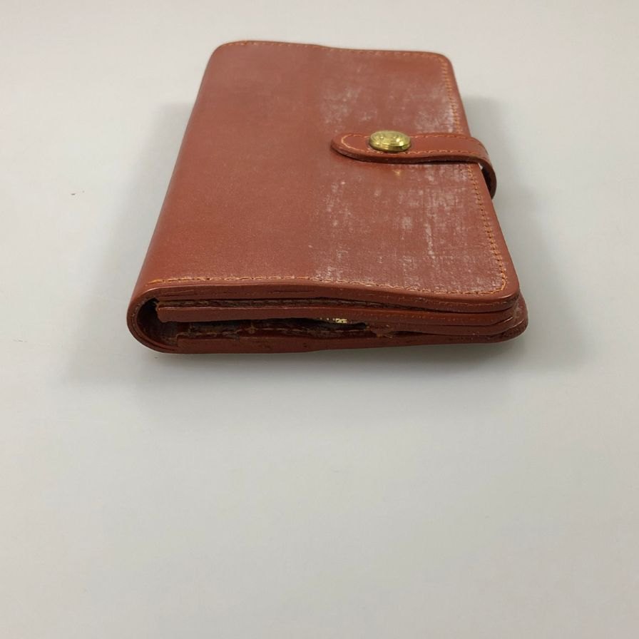 グレンロイヤル 長財布 二つ折り財布 フラップボタン ブライドルレザー 赤茶 ゴールド金具 GLENROYAL【AFI1】