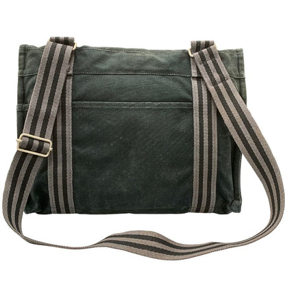 エルメス ショルダーバッグ バサスMM キャンバス グレー  HERMES【AFE3】