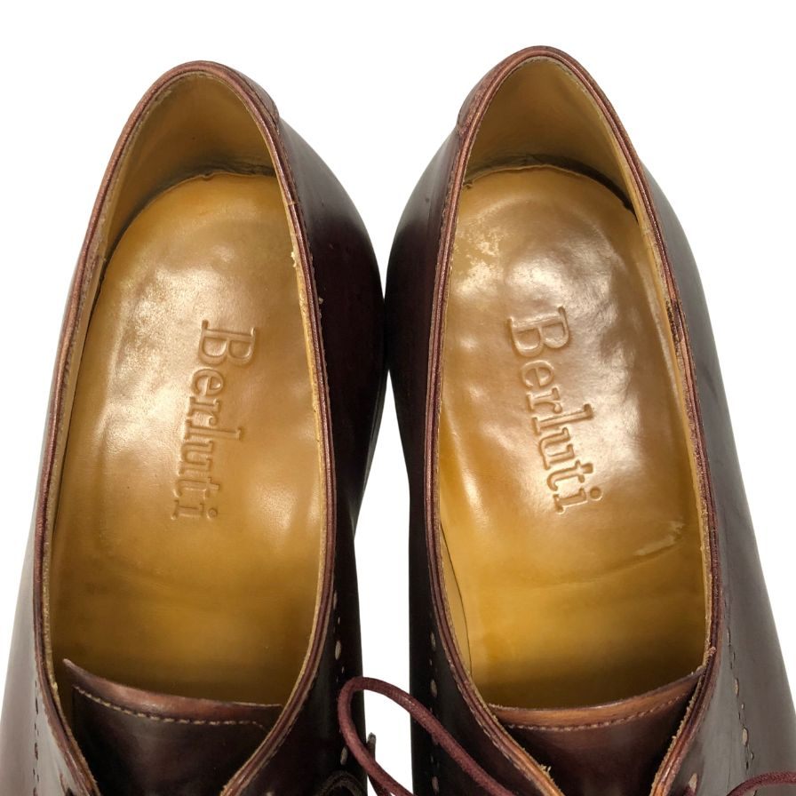 ベルルッティ レースアップシューズ パンチング バーガンディ サイズ36  Berluti 約22.5cm【AFC44-2】
