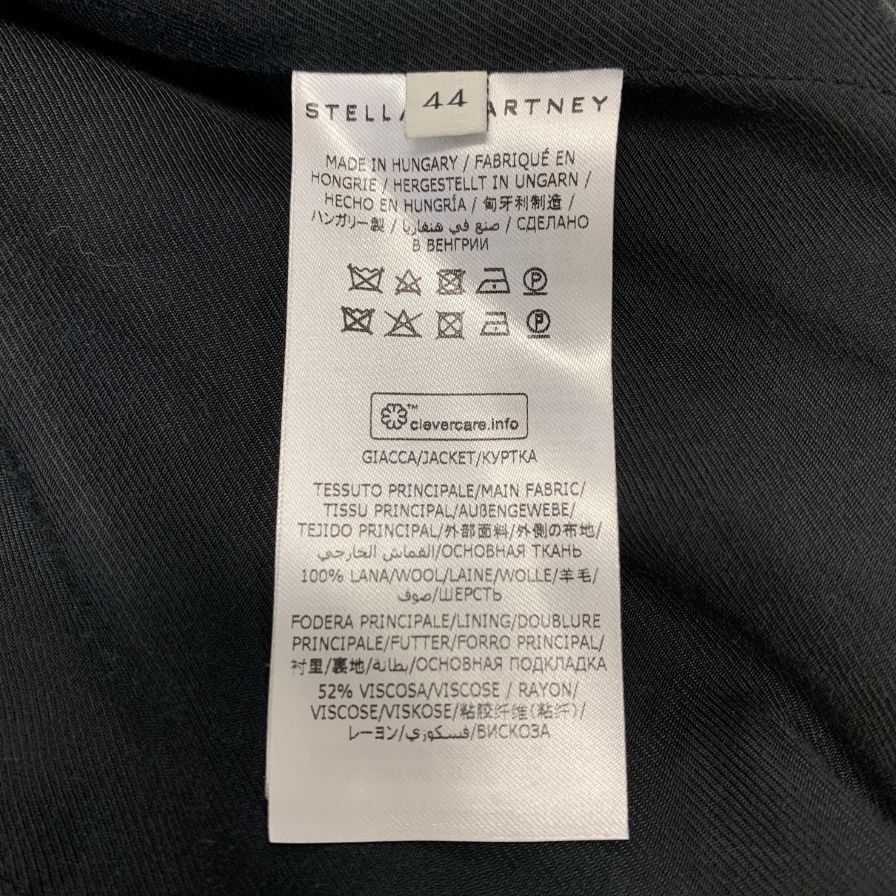 美品◆ステラマッカートニー 1Bジャケット ブラック×ピンク レディース サイズ42 STELLA McCARTNEY 【AFB5】