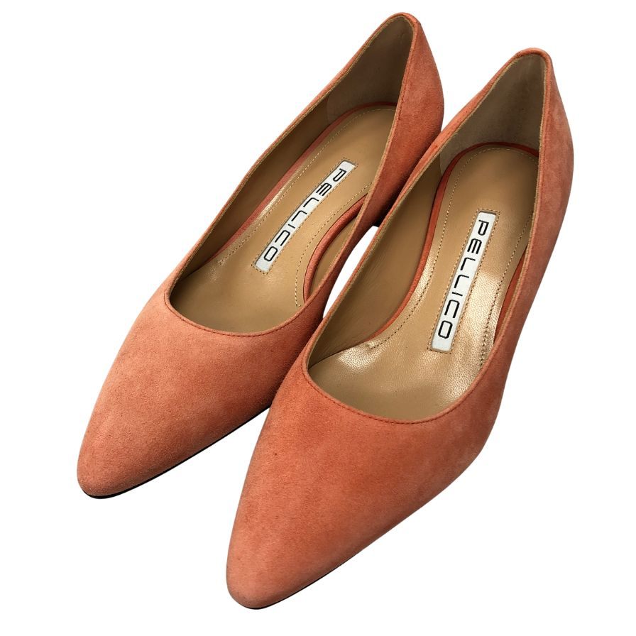 ペリーコ パンプス スエード オレンジ系 35 PELLICO 約22.0cm【AFD13】