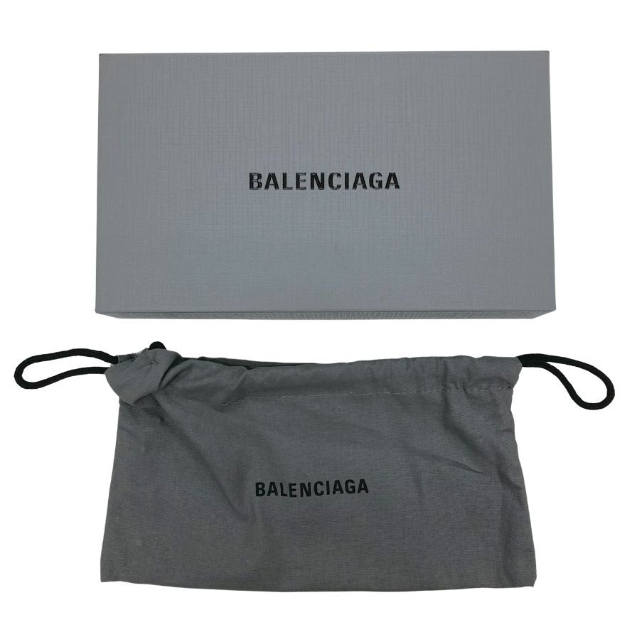 バレンシアガ スマホケース 手帳型 ブラック レザー iPhone X/XS ストラップ付 ユニセックス BALENCIAGA【AFB54】【中古】