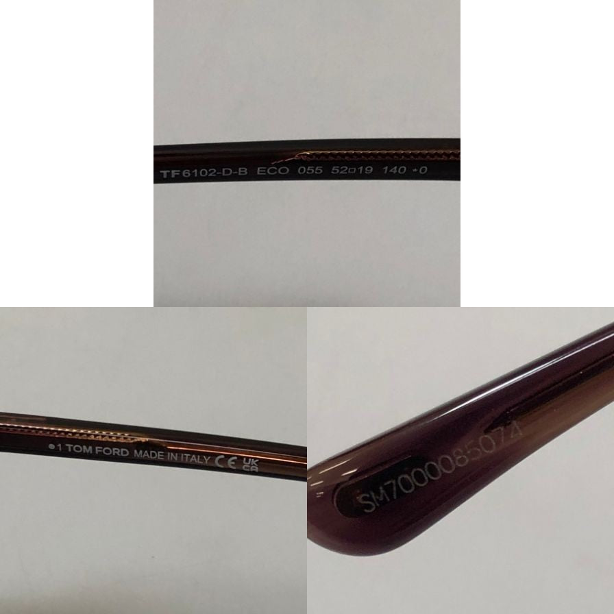 トムフォード  メガネ サングラス   TF 6102-D-B ECO 001 52□19 ブラック TOM FORD【AFI4】