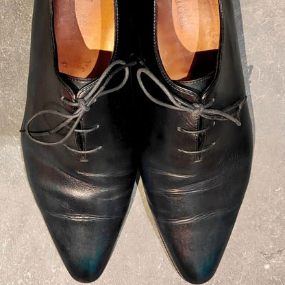 ベルルッティ レザーシューズ ホールカット 1004 カーフ ブルーパティーヌ  サイズUK7.5 Berluti ビジネスシューズ 約26.0cm【LA】【中古】