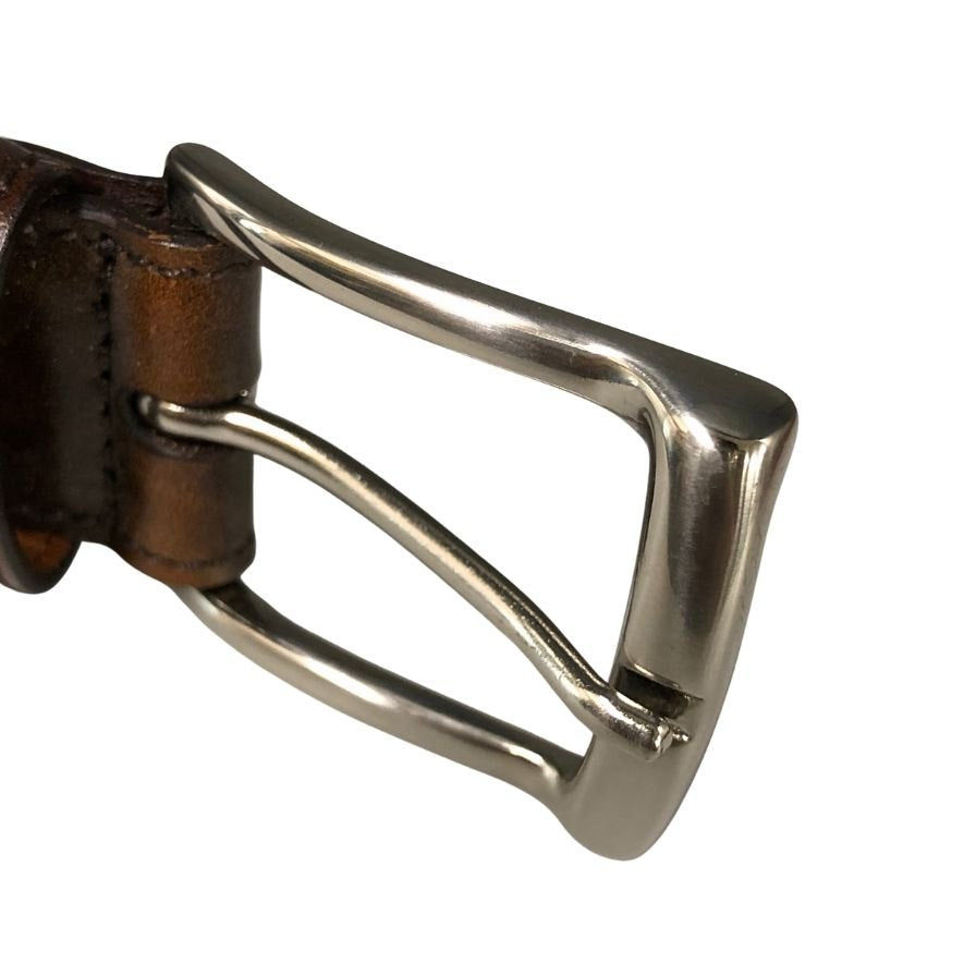 KTルイストン レザーベルト シェルコードバン 30mm 日本製 本革 ブラウン メンズ サイズ36/90 K.T.Lewiston【AFI4】