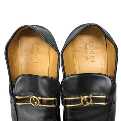 グッチ ローファー インターロッキング ブラック メンズ サイズ6.5 598348 GUCCI 約25.0cm【AFC32】