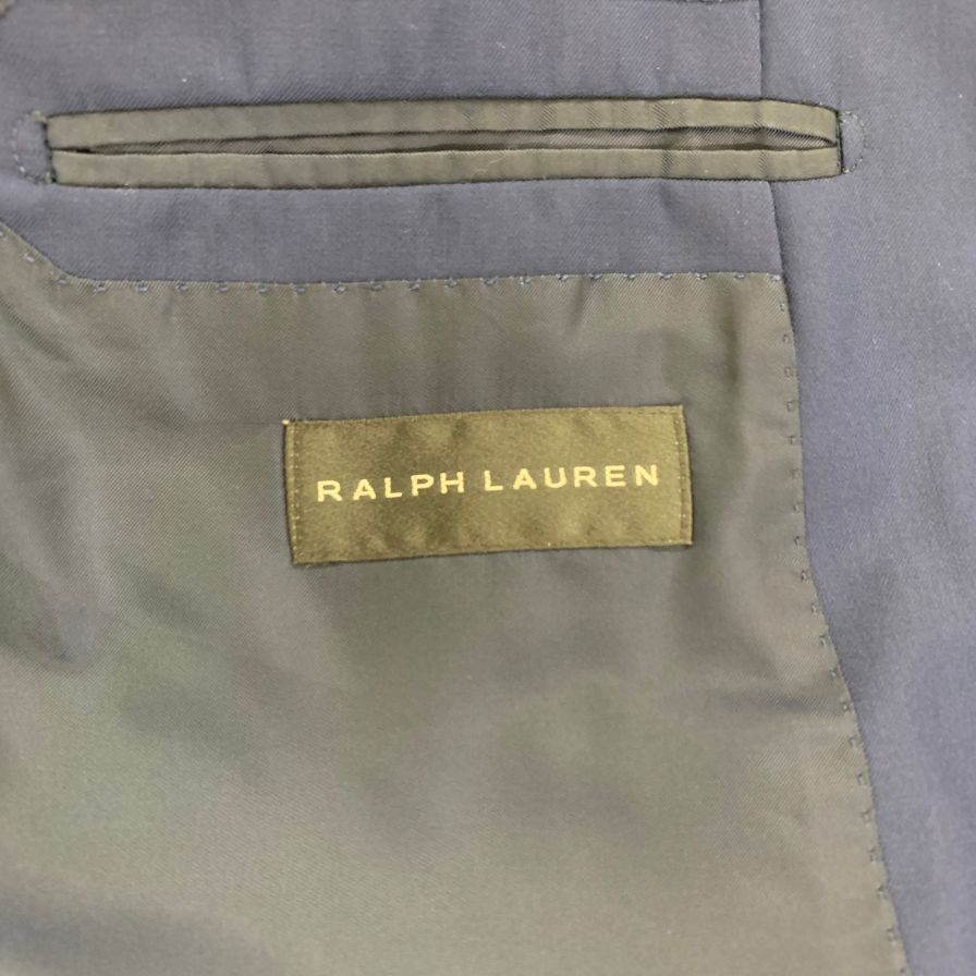 極美品◆ラルフローレン パープルレーベル ブレザー ウール イタリア製 ネイビー メンズ サイズ42R RALPH LAUREN  PURPLE LABEL 【AFB8】