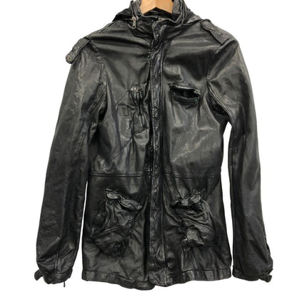 中古■ジョルジオ ブラート レザーコート ラム ブラック サイズ46 メンズ  giorgio brato 【AFA15】