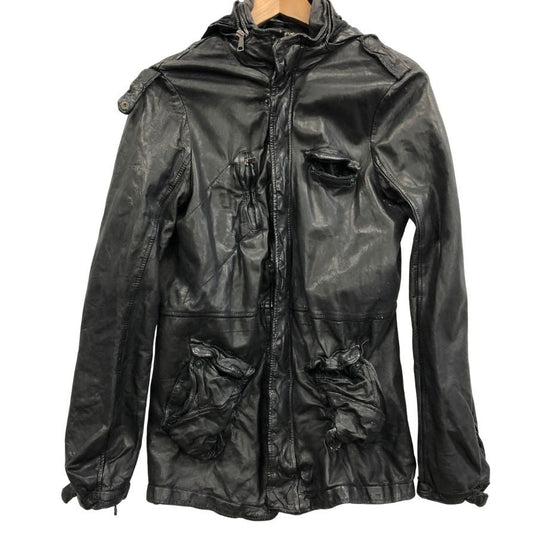 中古■ジョルジオ ブラート レザーコート ラム ブラック サイズ46 メンズ  giorgio brato 【AFA15】