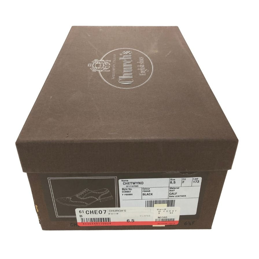 チャーチ チェットウィンド フルブローグ ブラック メンズ サイズ6.5 Church ビジネスシューズ 約25.0cm【LA】【中古】