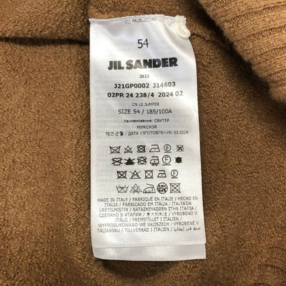 中古◆ジルサンダー クルーネックニット ブラウン メンズ サイズ 54 185/100A JIL SANDER 【AFB35】