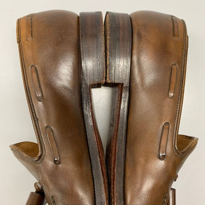クロケット&ジョーンズ タッセルローファー キャベンディッシュ レザー カーフ 9376 ブラウン メンズ サイズ6E CROCKETT&JONES cavendish 2 約24.5cm【AFC41】
