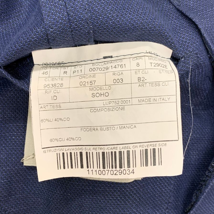 中古◆ボリオリ ソーホー  テイラードジャケット メンズ サイズ46 ブルー系  BOGLIOLI SOHO 【AFB34】