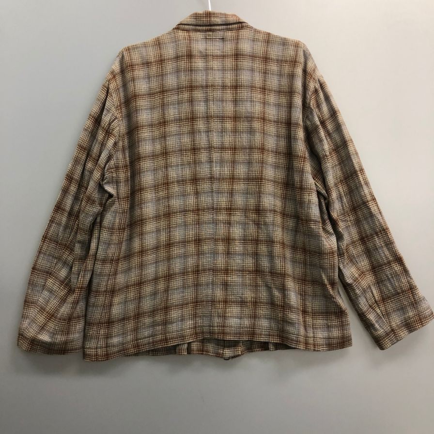 美品◆ペンドルトン ジップアップブルゾン チェック ベージュ系 メンズ サイズM PENDLETON 【AFB11】