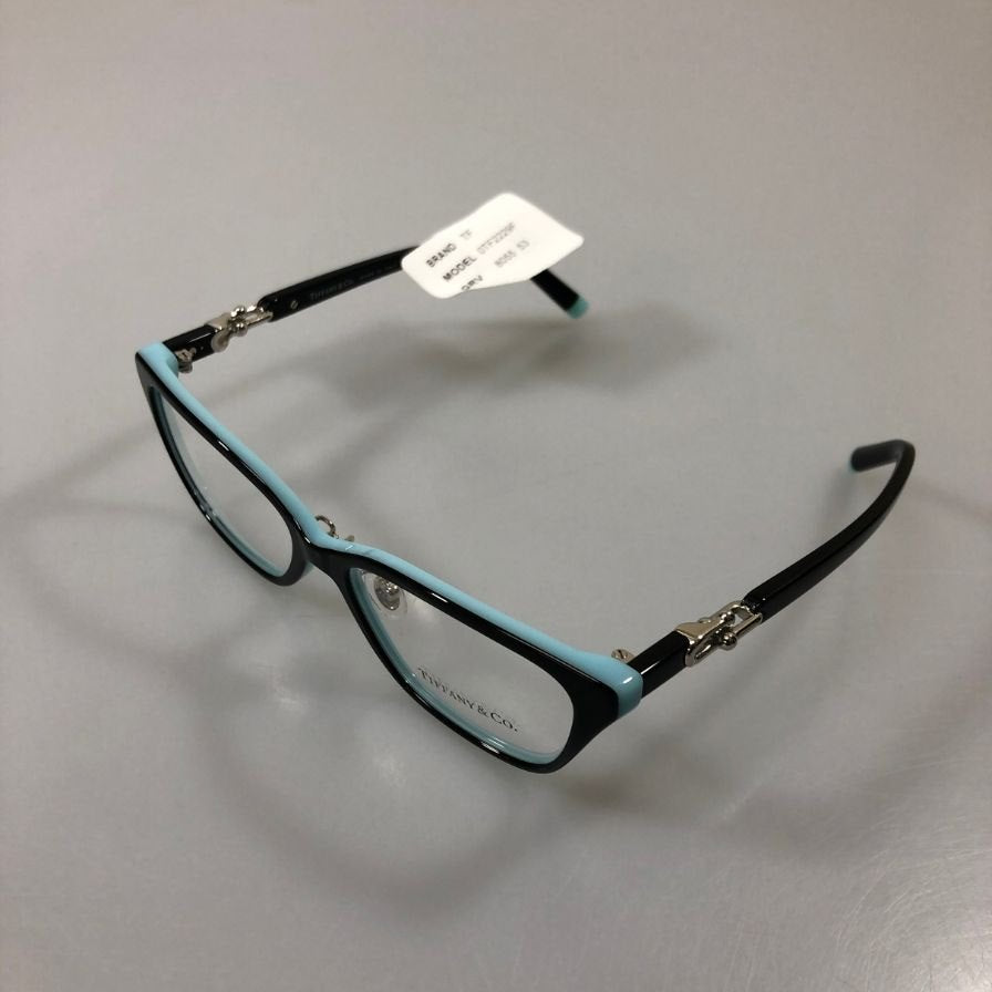 ティファニー メガネ フレーム ウェリントン ハードウェア ブルー×ブラック TF 2229-F 8055 53□15 140 Tiffany＆Co.【AFI2】